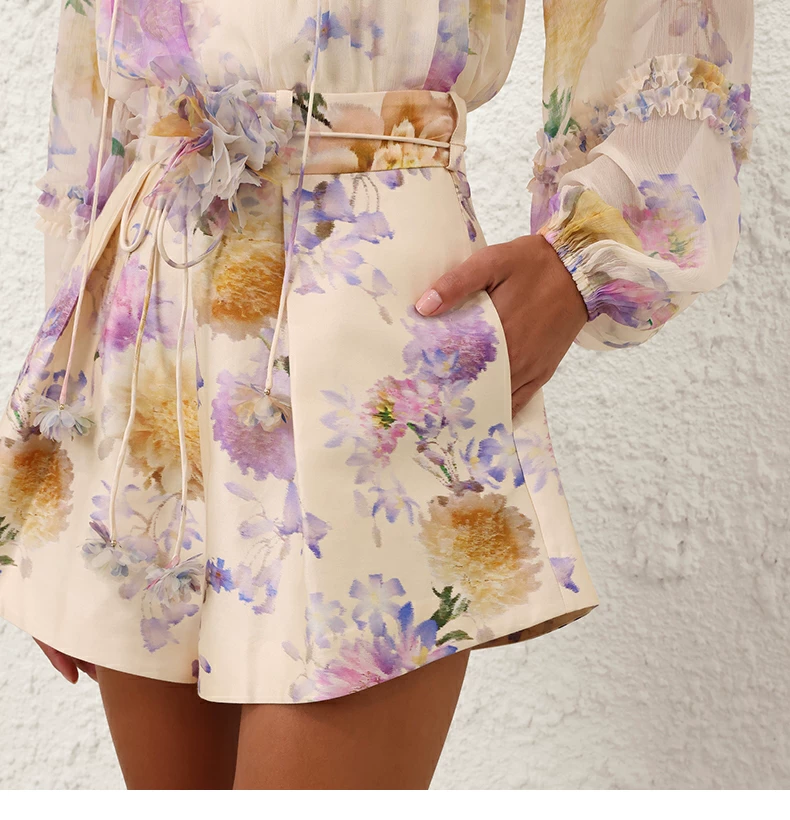 Lilac Floral Mini Dress
