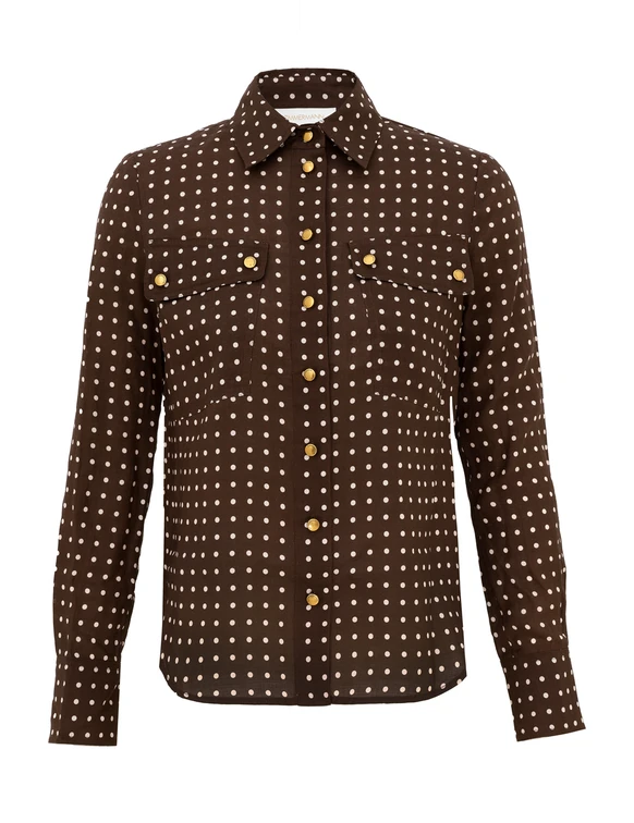 Chocolate Cream Dot Shirt