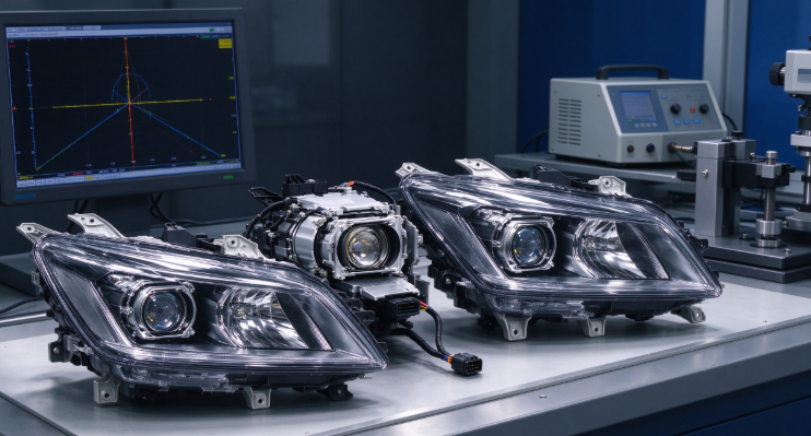 Projector Headlight Assembly Inspection and Aiming Guide