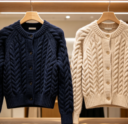 Designing High-End Cardigans: Cropped Zip vs. Cable-Knit Crewneck Styles for Seasonal Collections