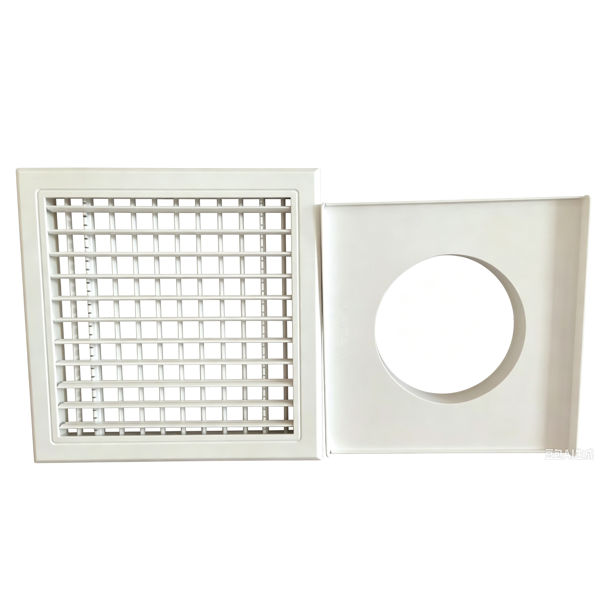 Square-to-Round Air Outlet Adapter — customer-supplied product image 1