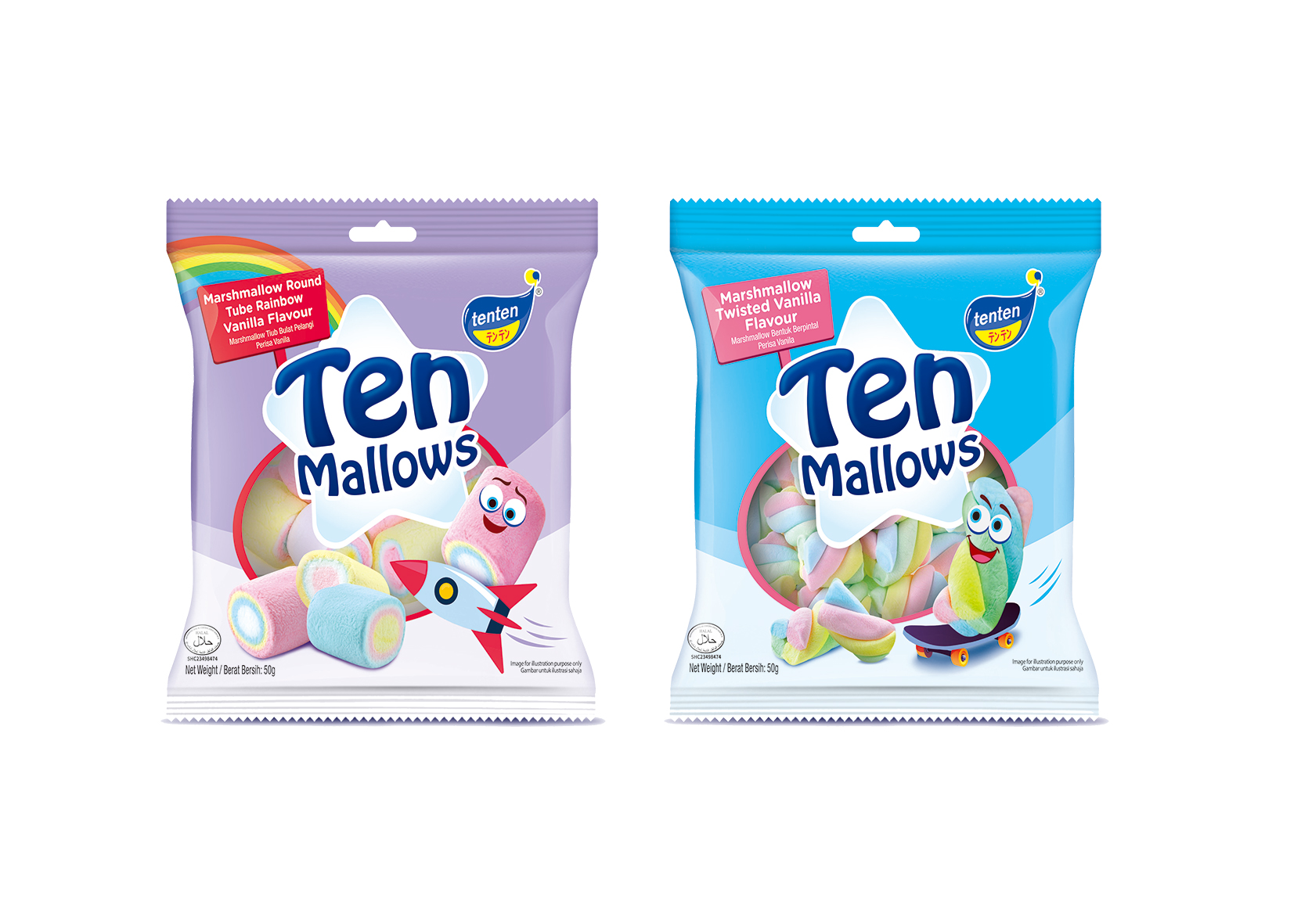 Ten Mallows Rainbow & Twist