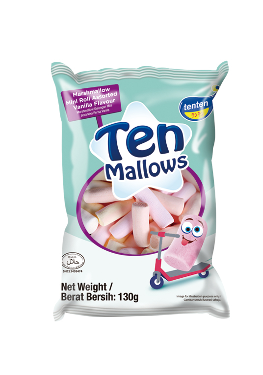 Ten Mallows Mini Roll Assorted