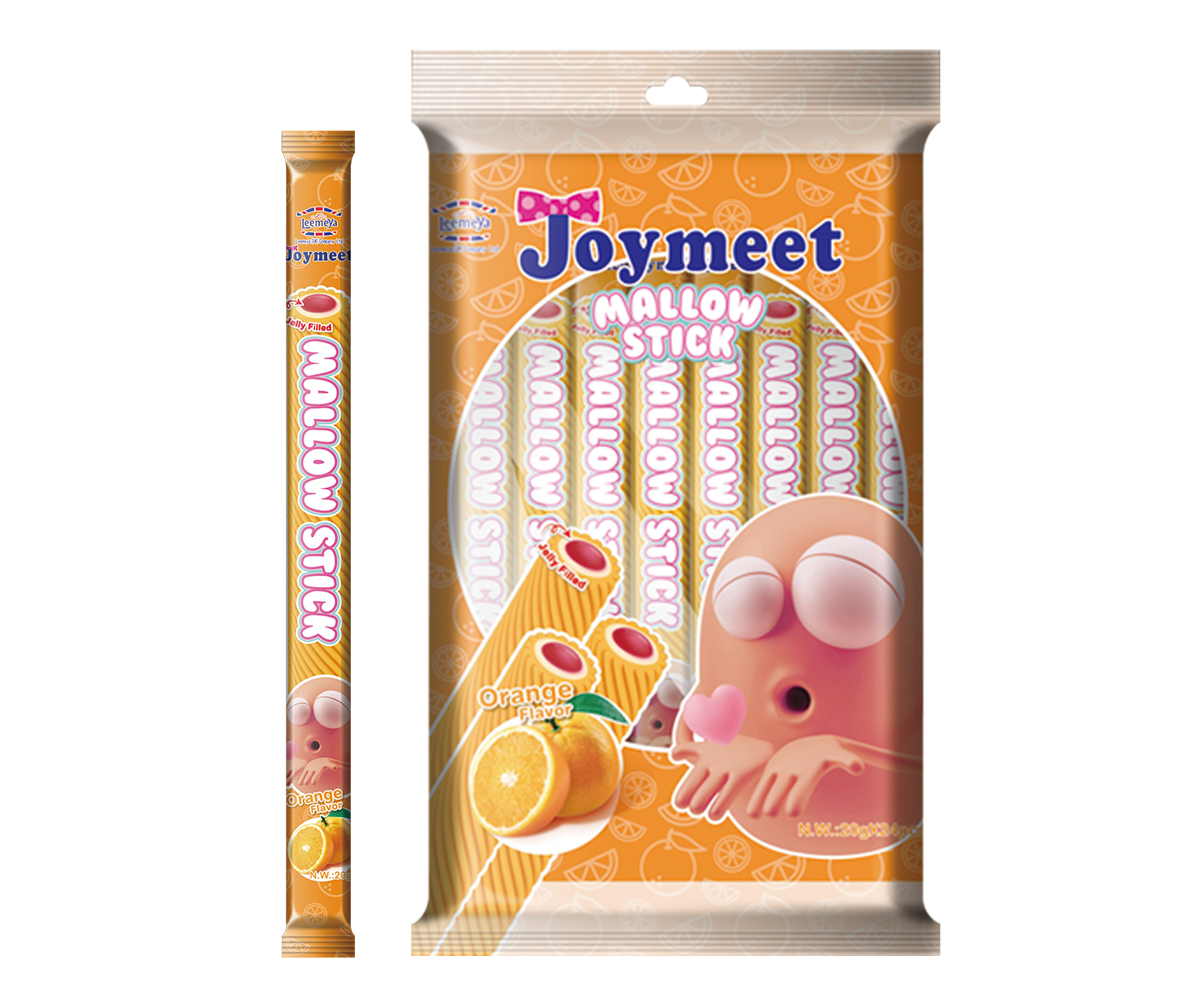 Jelly Filled Mallow Orange Flavor