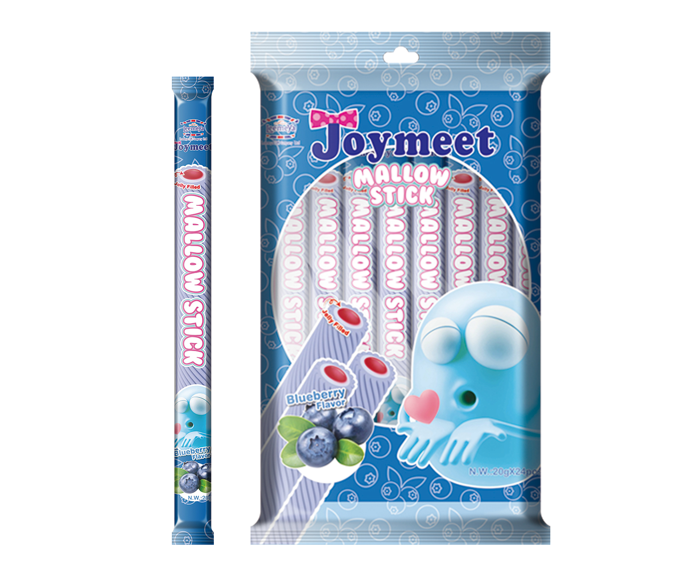 Jelly Filled Mallow Blueberry Flavor