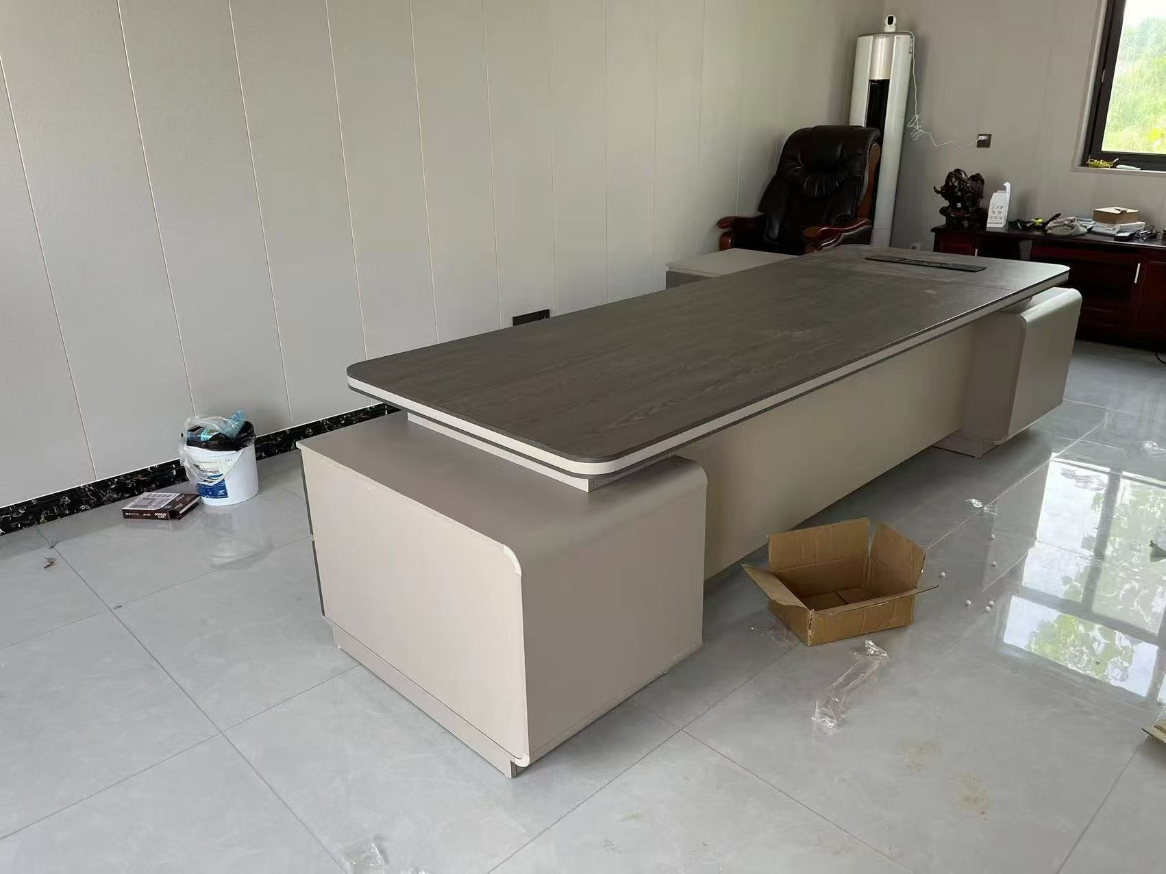 Classic White Executive Desk