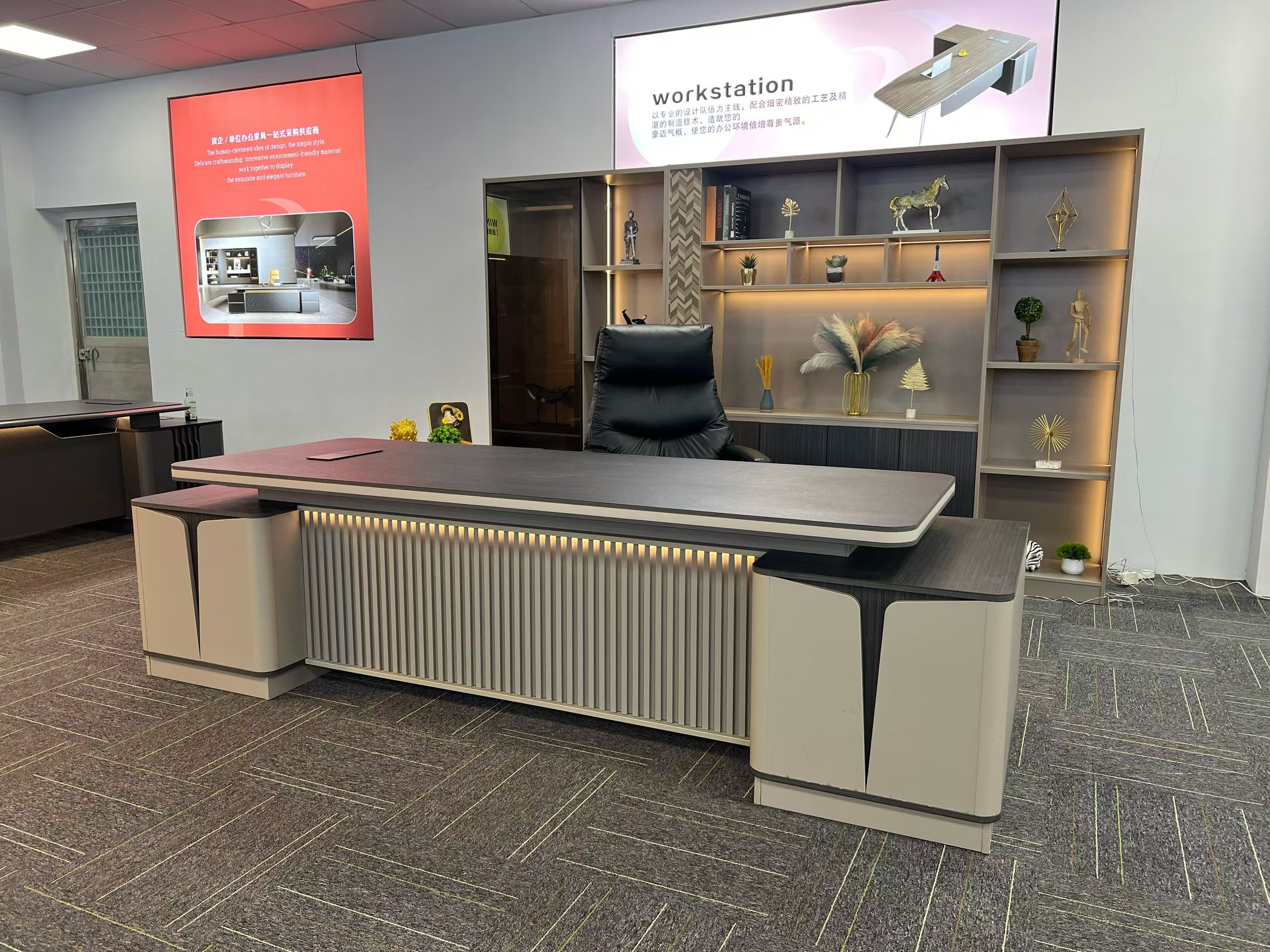 Premium Executive Desk with LED Lighting