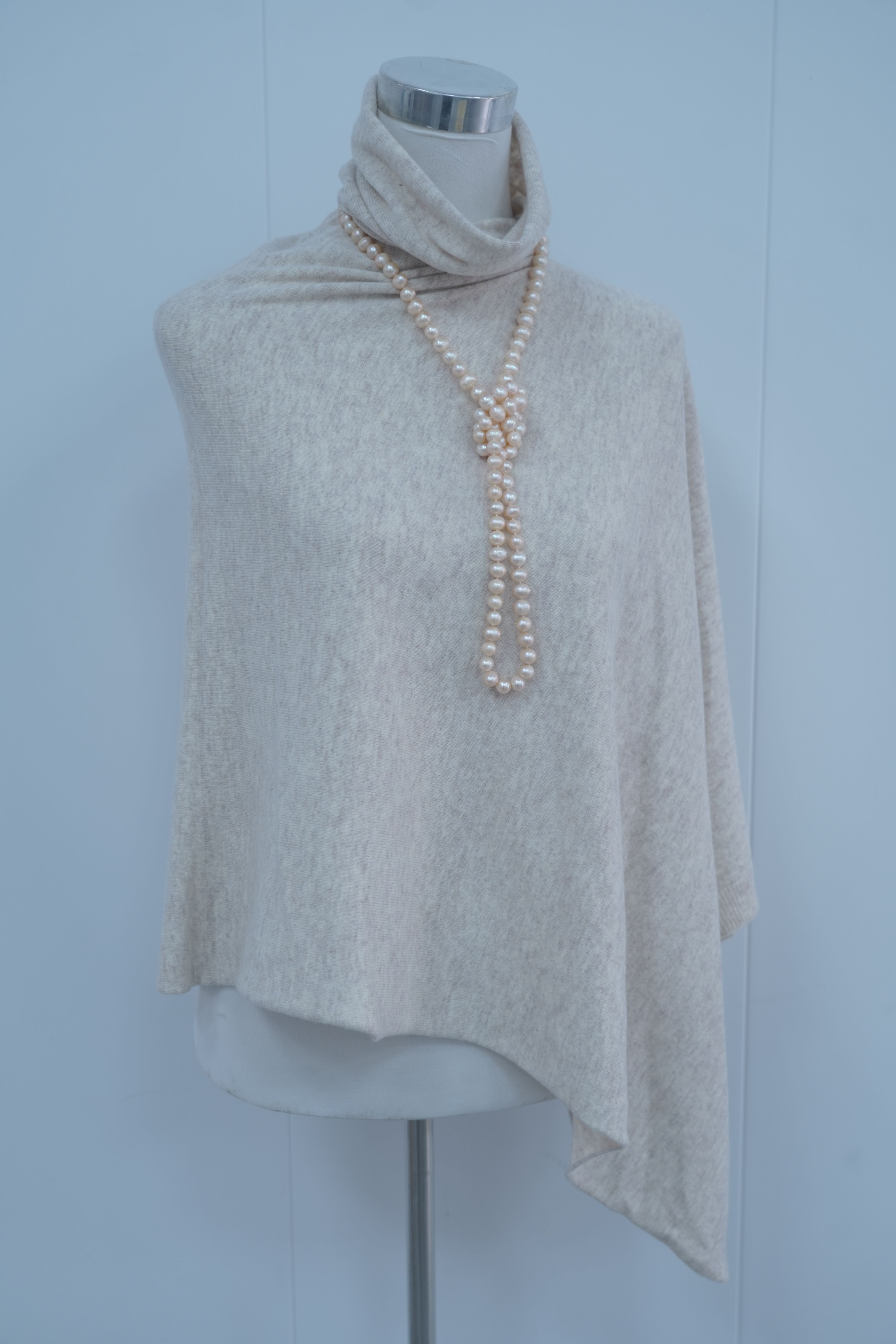 s014Heather Gray Slouchy Turtleneck Asymmetrical Knit Top