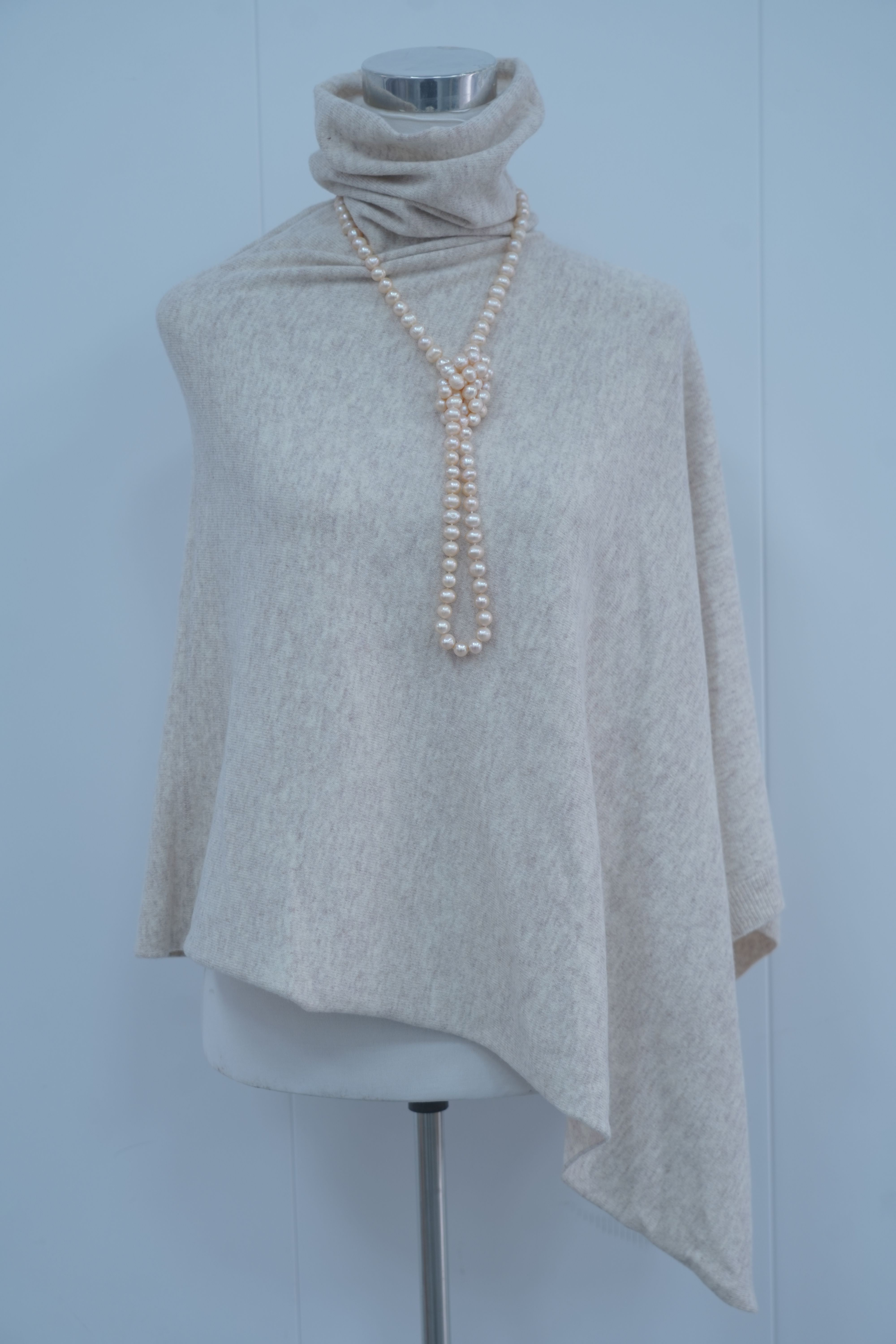 s014Heather Gray Slouchy Turtleneck Asymmetrical Knit Top