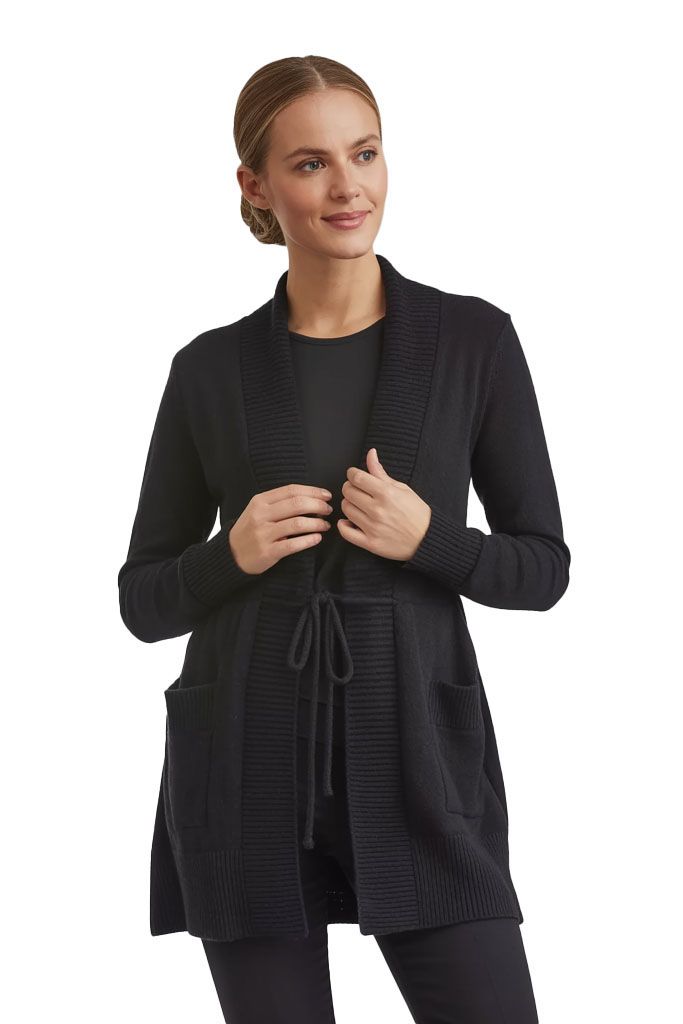 Midnight Tie-Waist Cardigan
