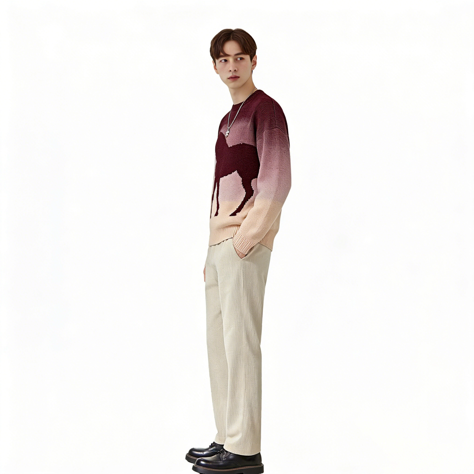 m005Twilight Steed Gradient Knit Sweater