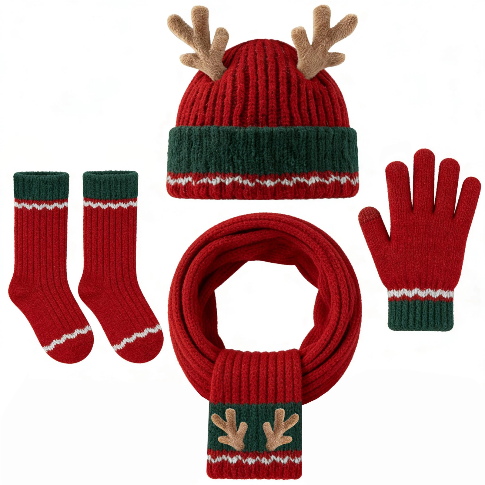 Reindeer Antler 4-Piece Winter Set