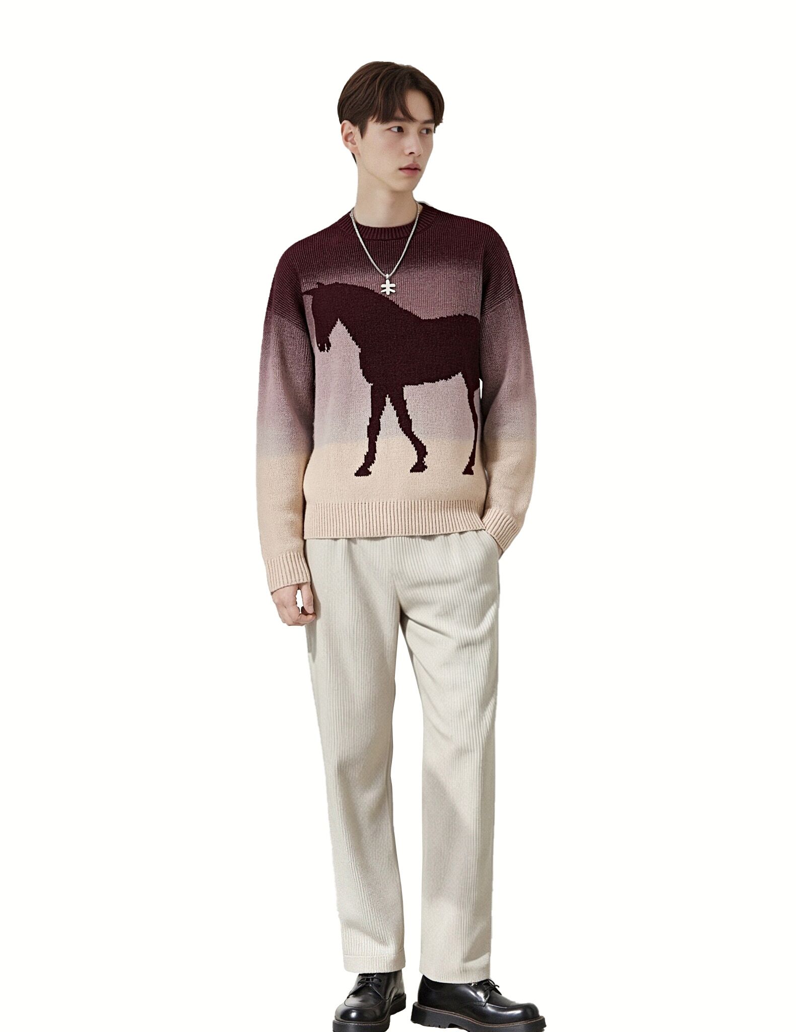 m005Twilight Steed Gradient Knit Sweater