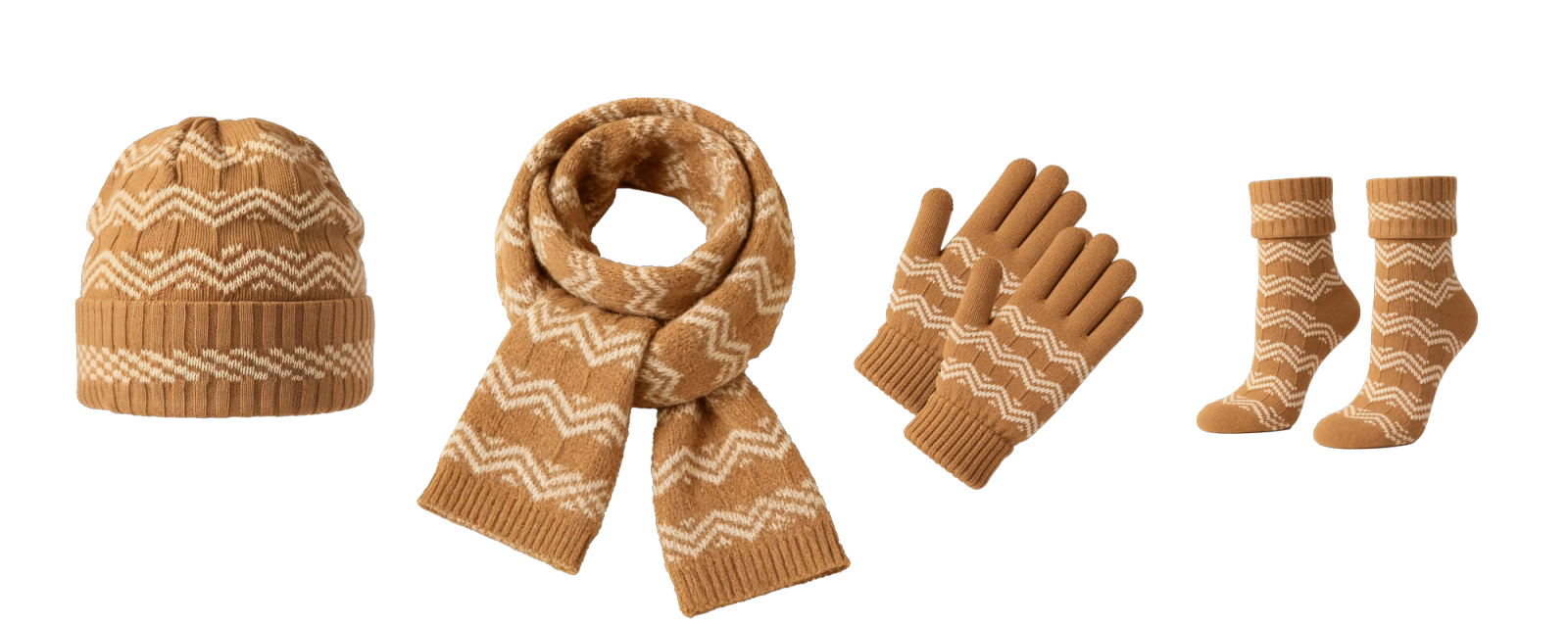 Chevron Stripe 4-Piece Winter Set