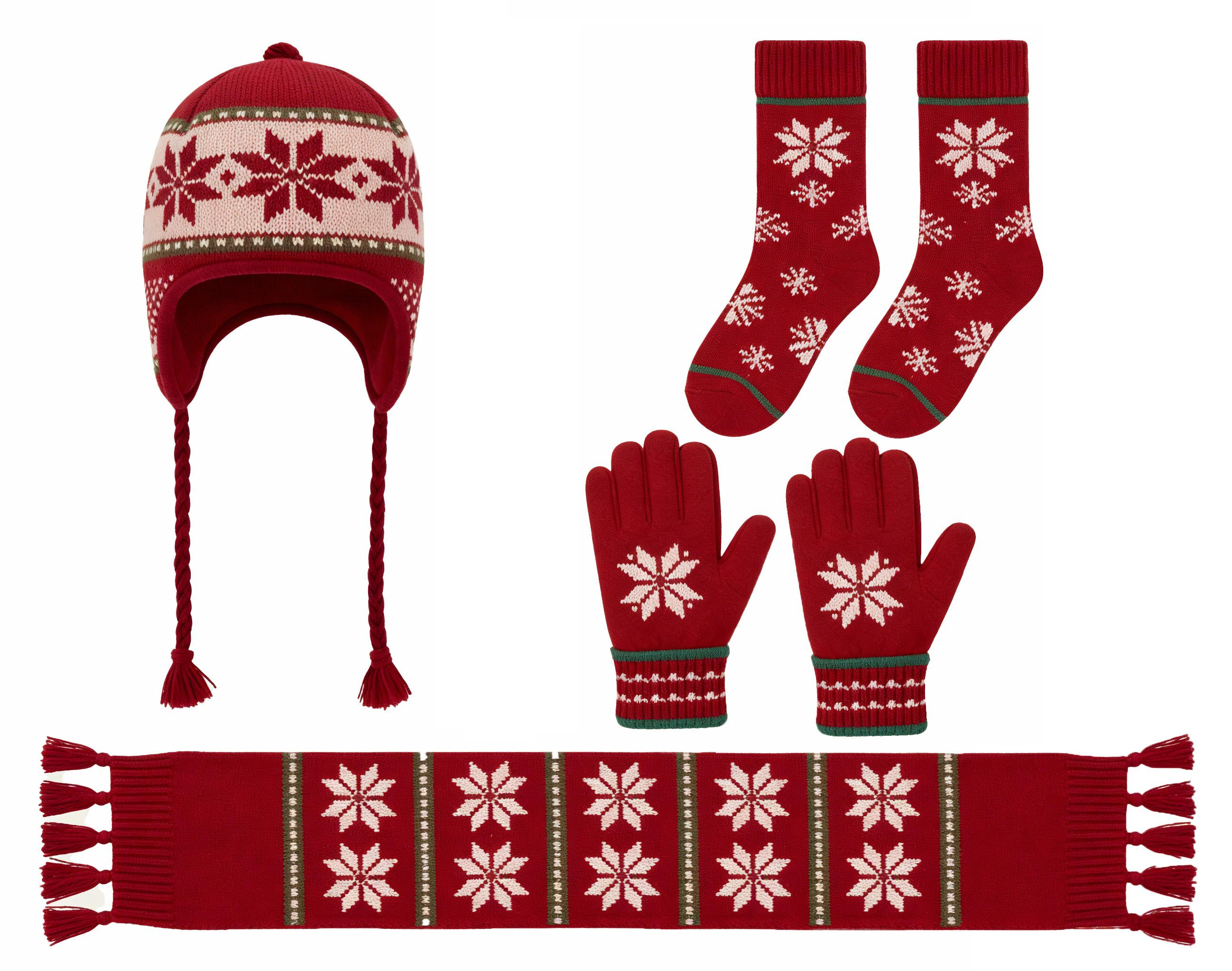Snowflake Earflap 4-Piece Winter Set