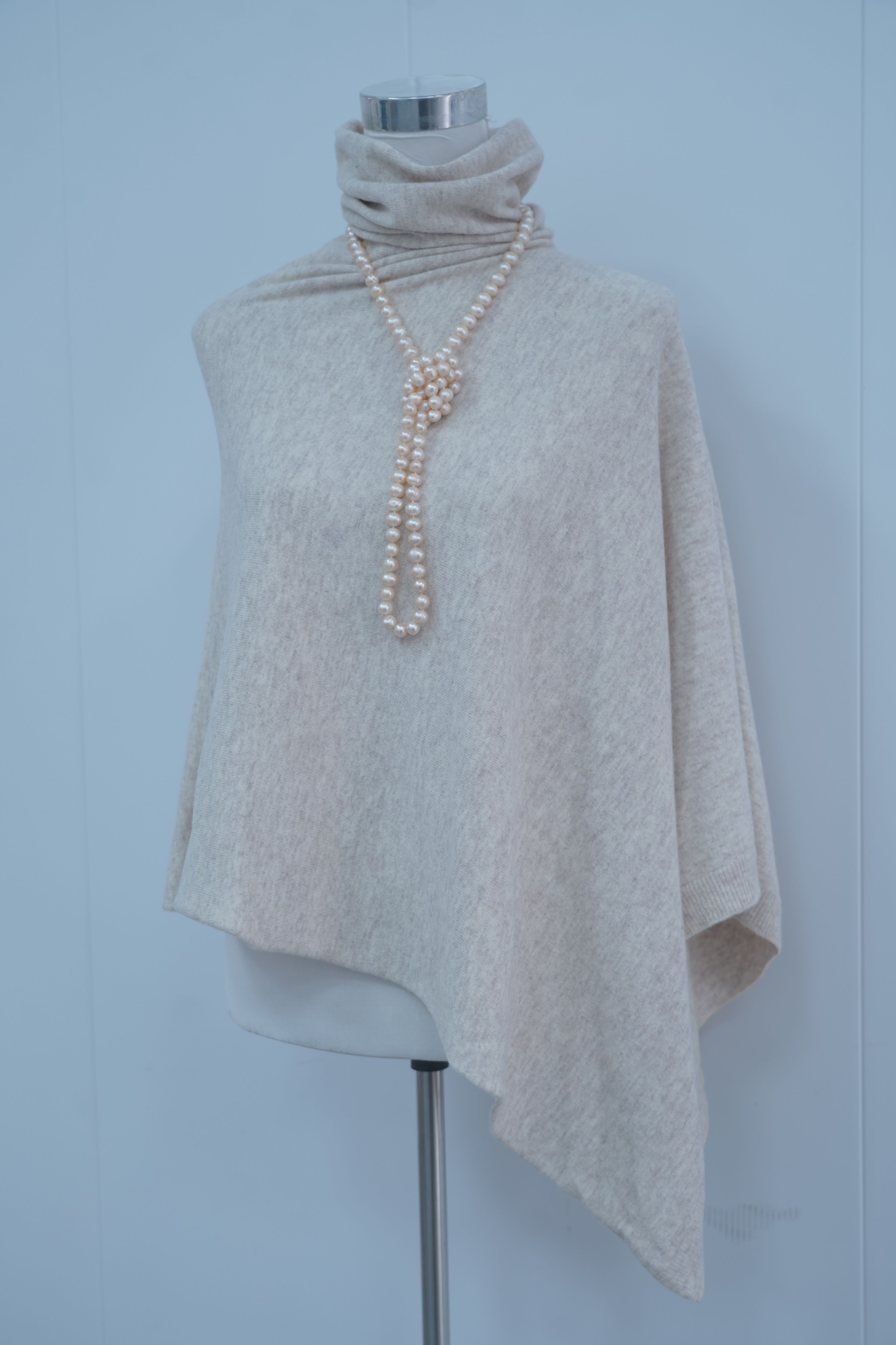 s014Heather Gray Slouchy Turtleneck Asymmetrical Knit Top