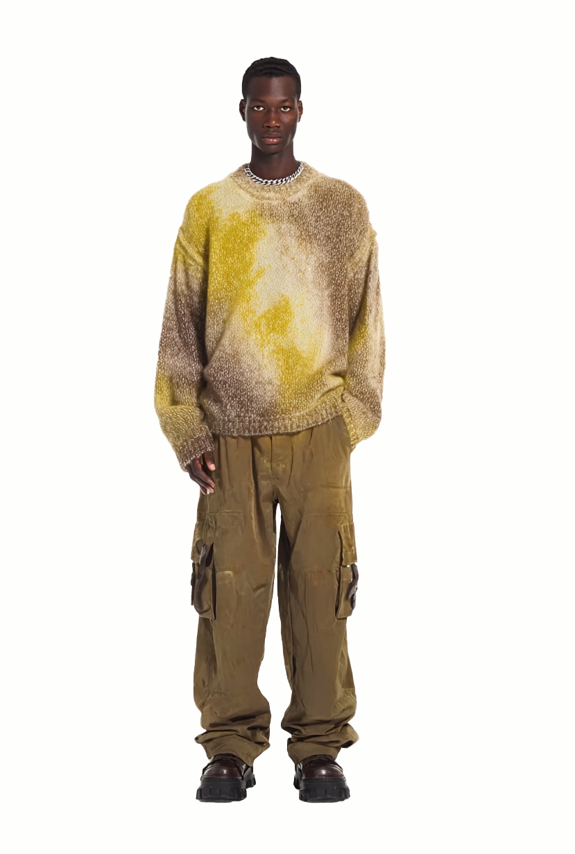 m021Tundra Ombre Mohair Blend Crewneck Sweater