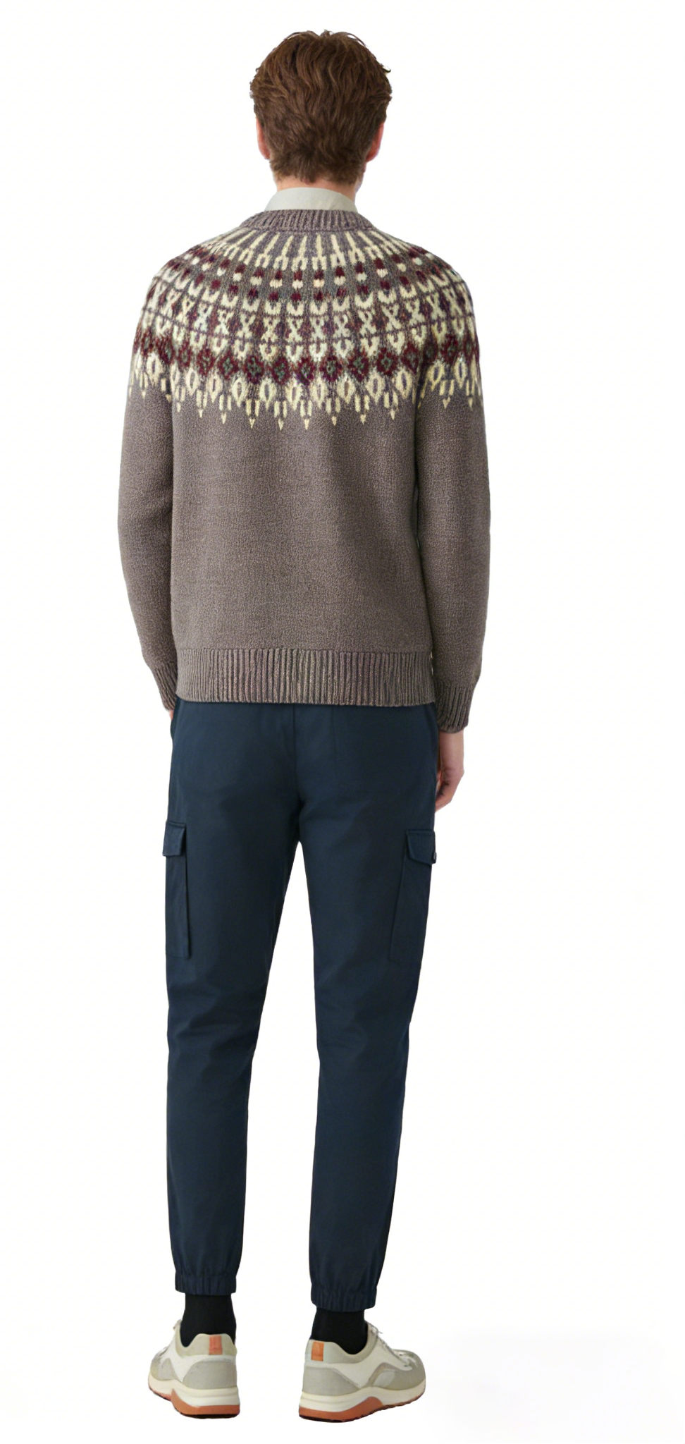 m007Mountain Fair Isle Intarsia Knit Sweater