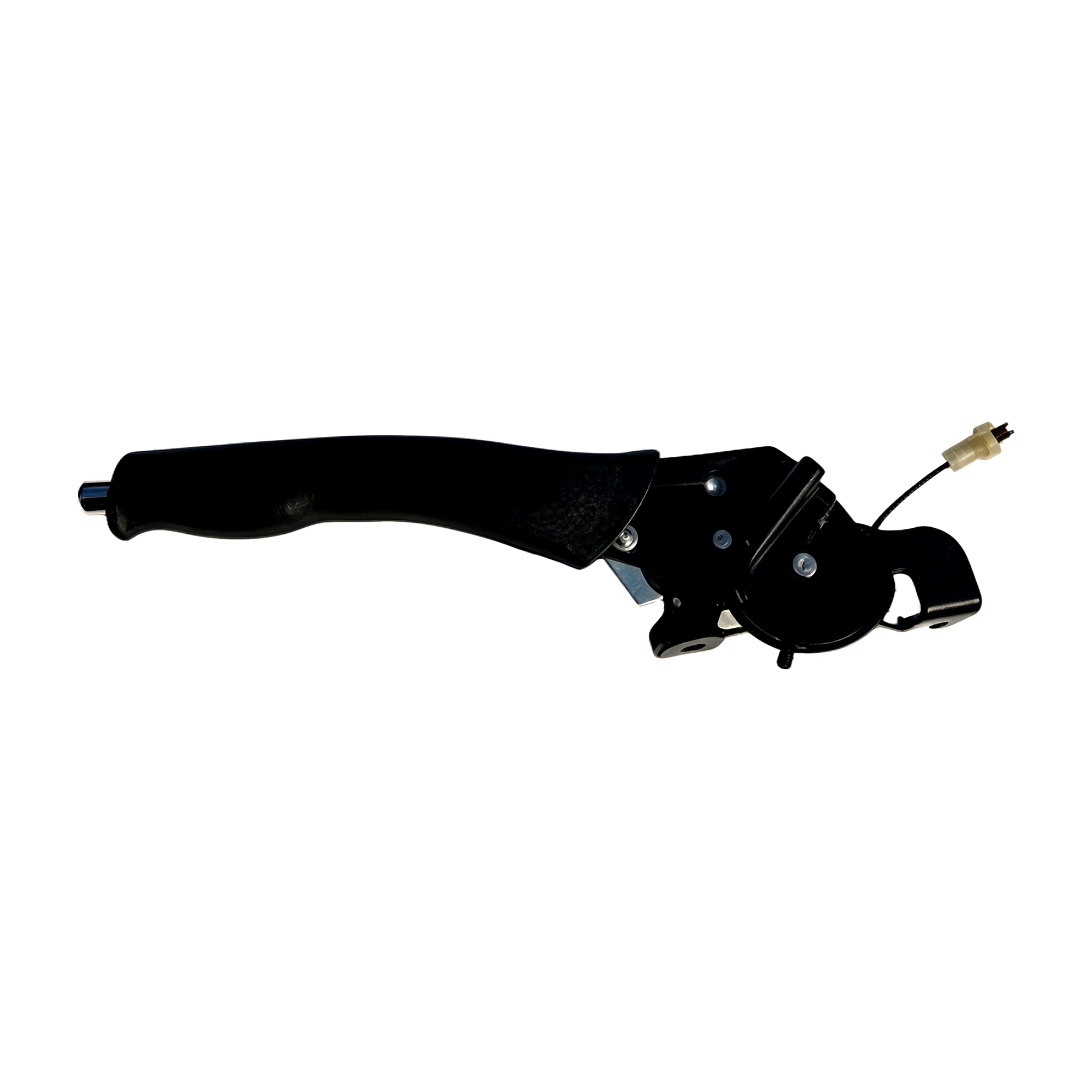 Parking brake assembly wiring and connector set with routed cable bundle
