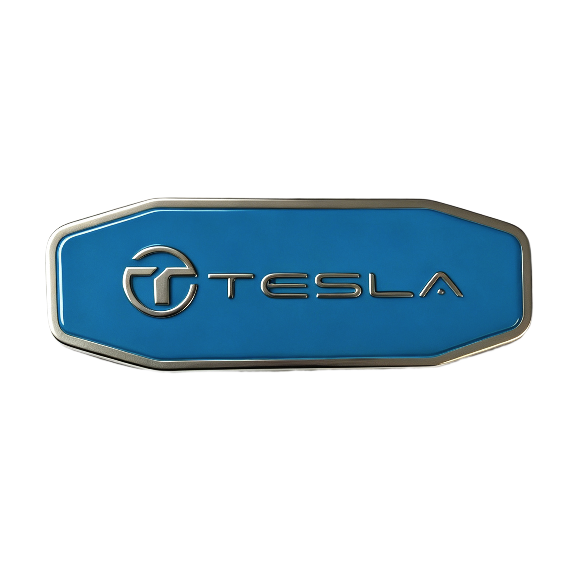 Blue Accent Automotive Badge