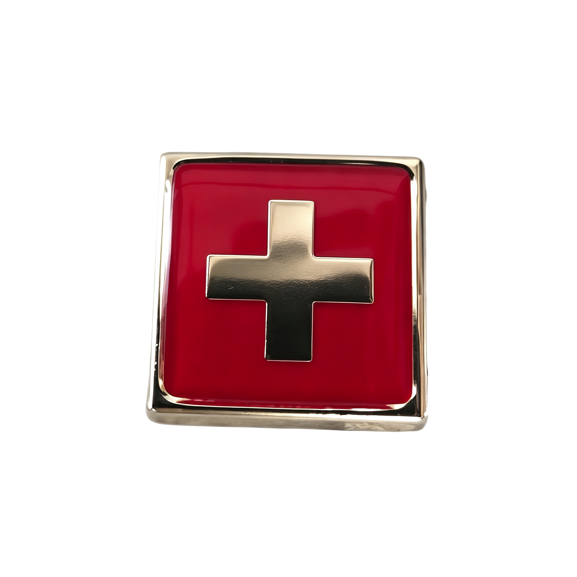 Square Cross-Motif Badge