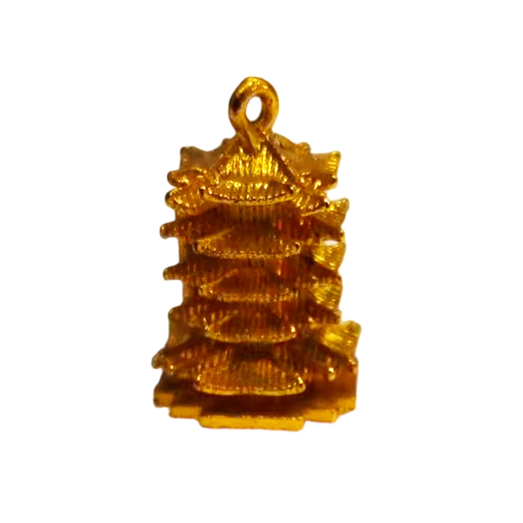 Pagoda-Shaped Metal Charm