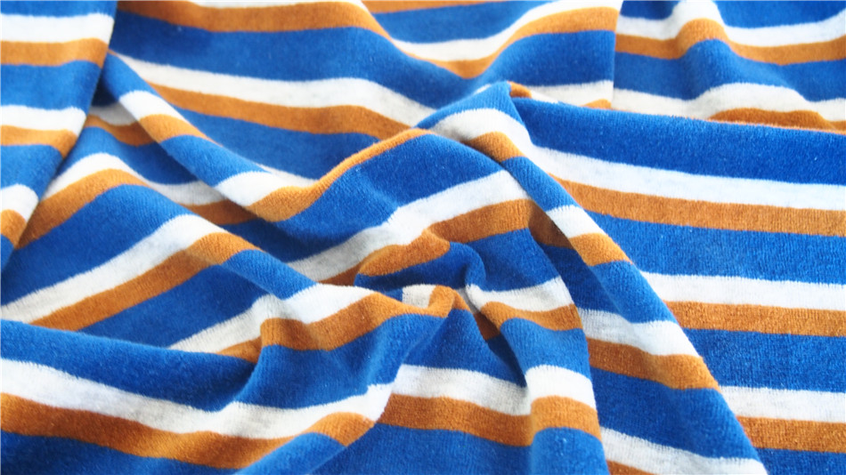 Color Block Stripe Velvet