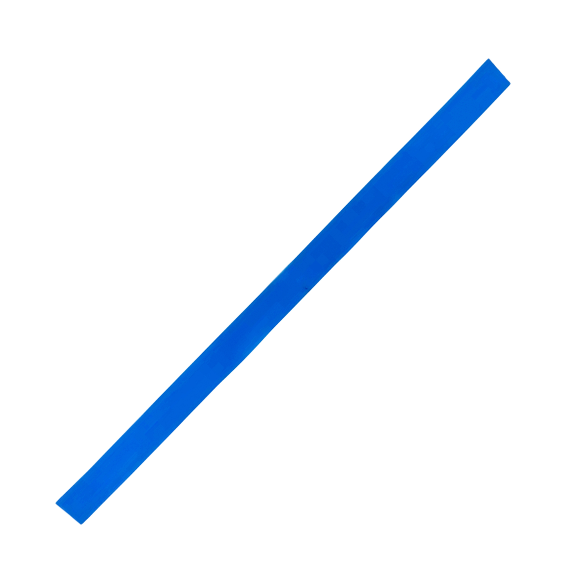 Straight blue disposable tourniquet strip on a white background