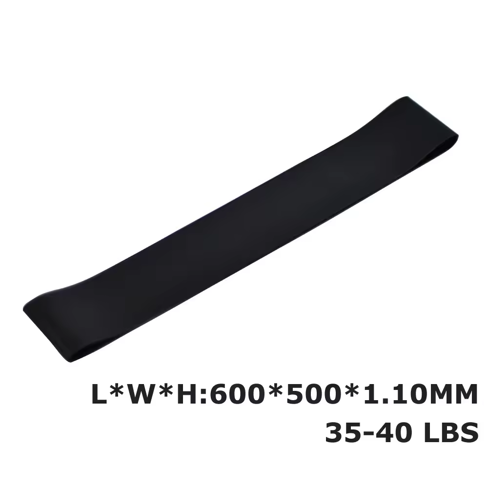 Black resistance loop labeled 600 by 500 by 1.10 millimeters and 35 to 40 pounds