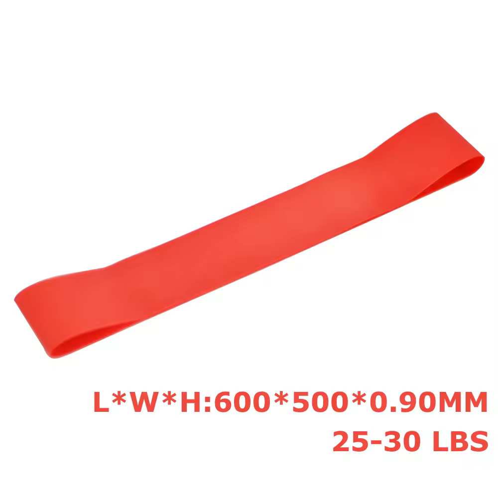 Red resistance loop labeled 600 by 500 by 0.90 millimeters and 25 to 30 pounds