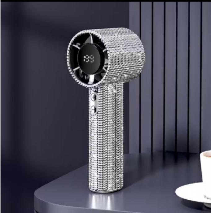 Rhinestone High-Speed Handheld Fan, alternate product configuration