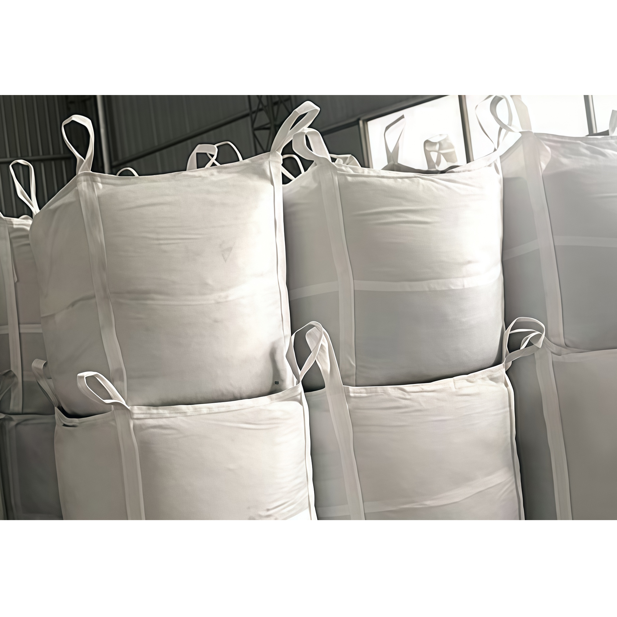Fly ash product packaged in bulk bags ready for shipment