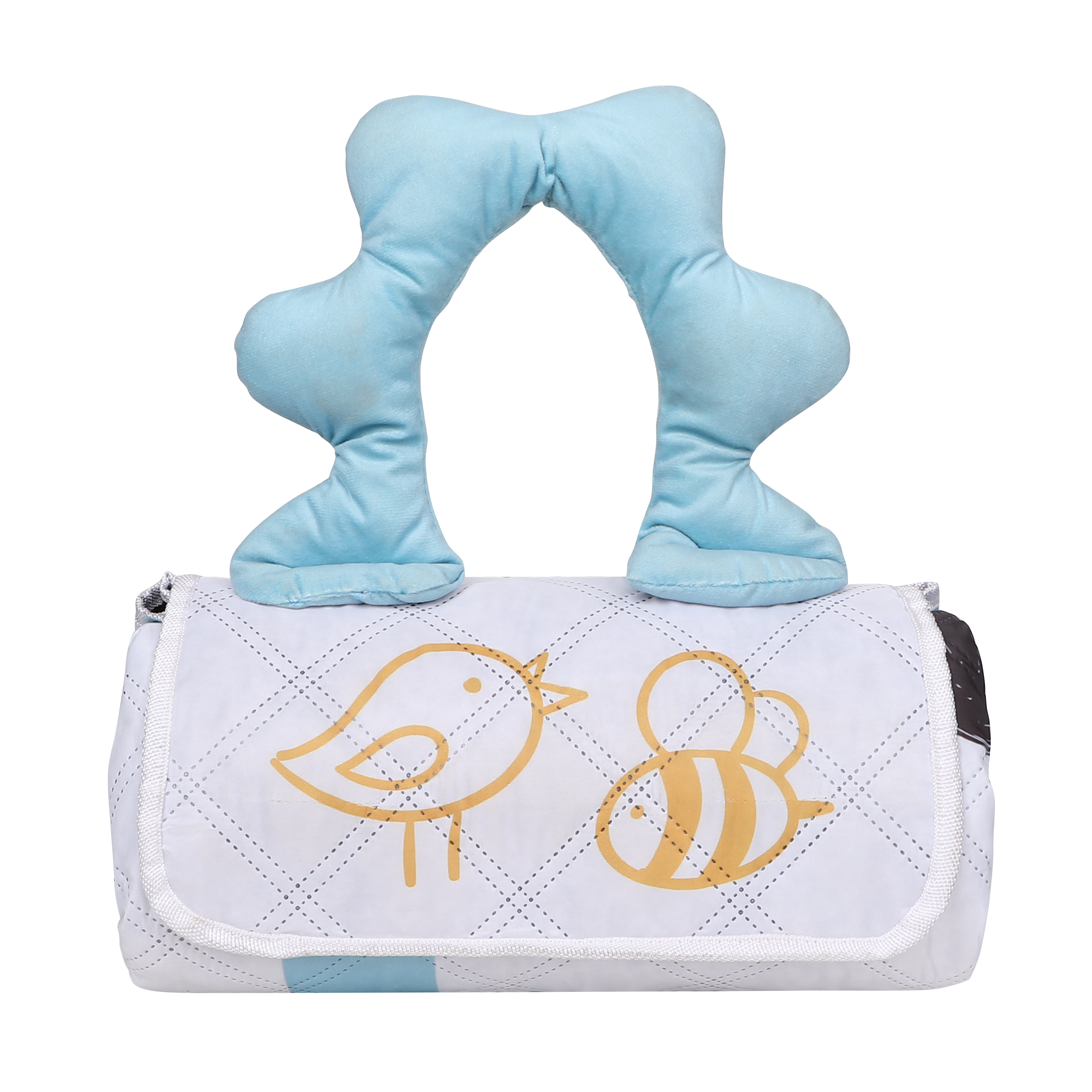 Cartoon Ultrasonic 3‑Layer Outdoor Thick Picnic Mat, Cloud Cotton with Carry Handle