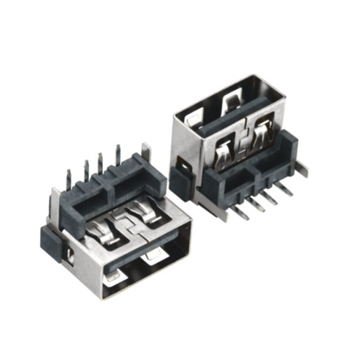 USB2.0AF 90度插板10.0*8.7H反向 USB Connectors