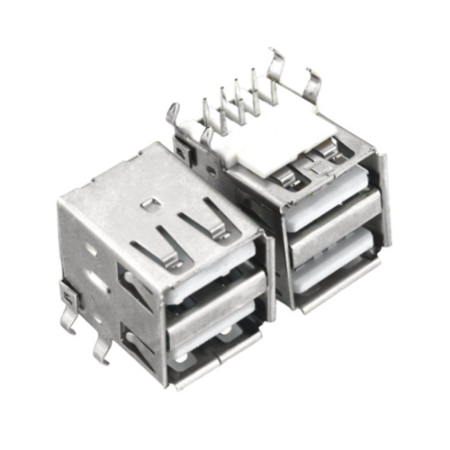 USB2.0AF 双层90度插板式 USB Connectors