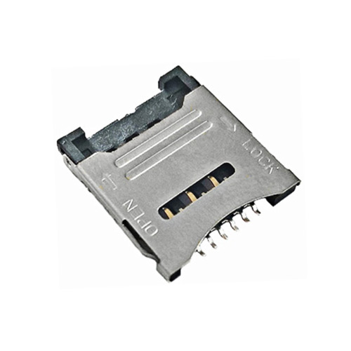 MICRO SIM 卡座6PIN 掀盖式 SD / SIM Card Sockets