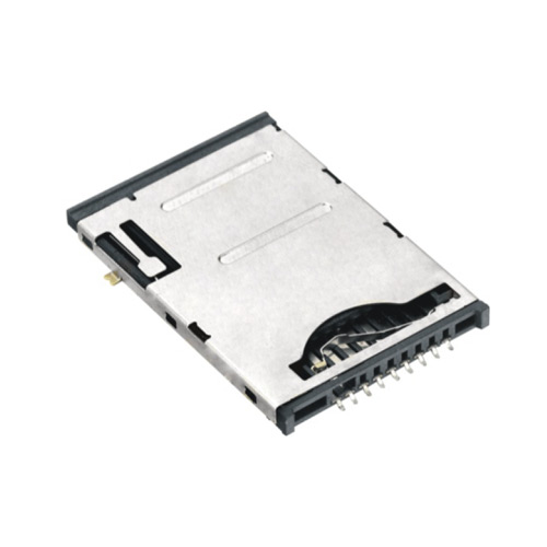 SIM 8+1PIN PUSH卡座F款 SD / SIM Card Sockets