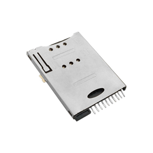 SIM PUSH 卡座8+2PIN 脚距10.0 SD / SIM Card Sockets