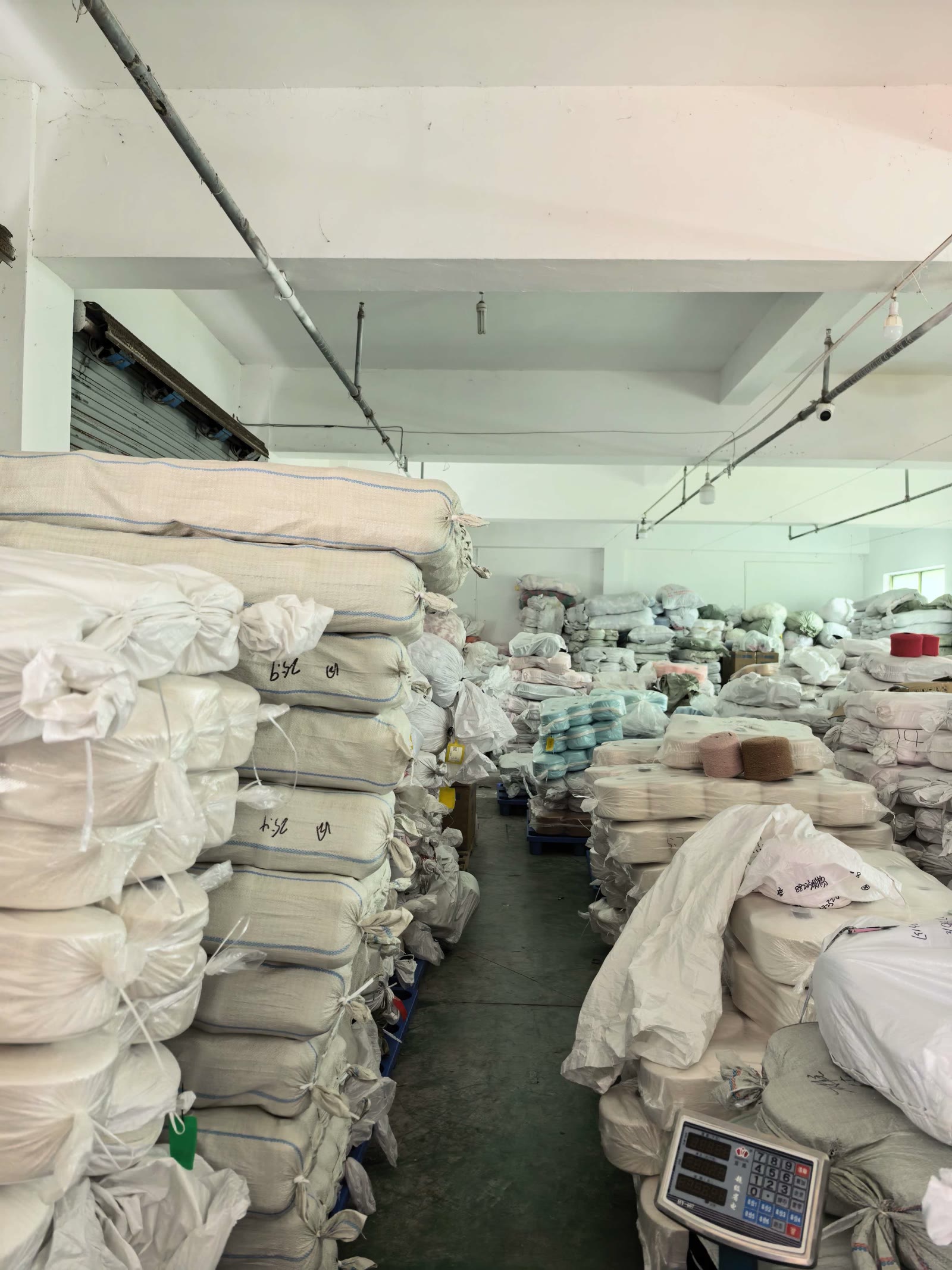 Finished socks in the stock area