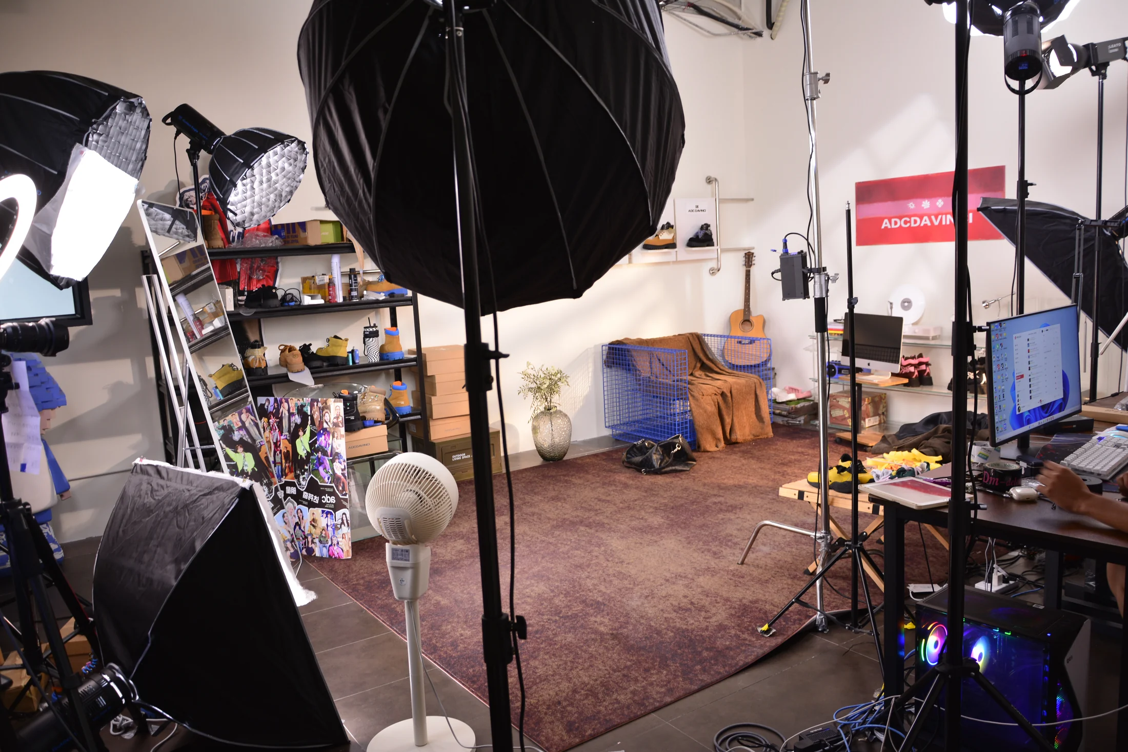 Customer supplied footwear photo studio