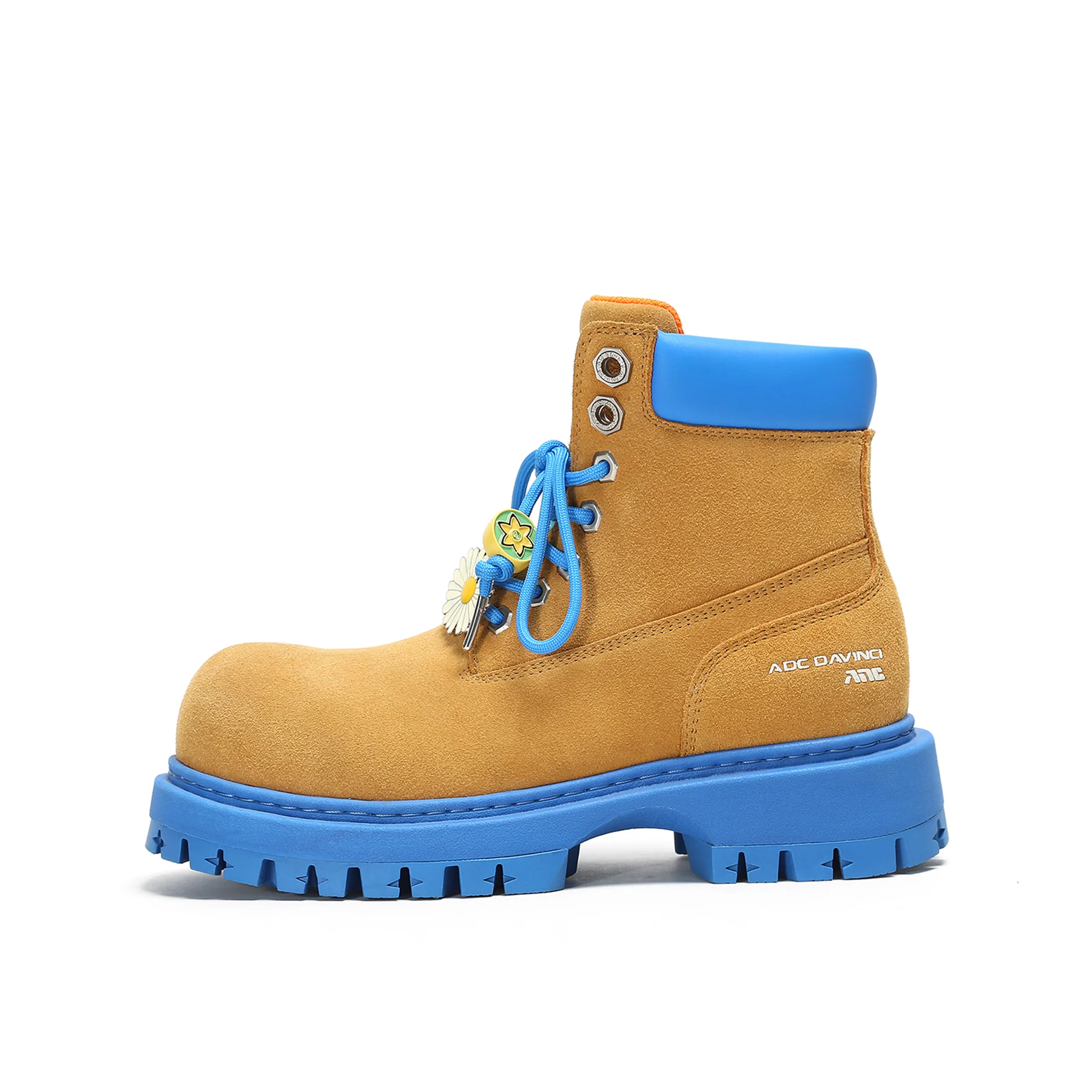 ADC368-1 Wheat & Blue Martin Boot, customer supplied view 2