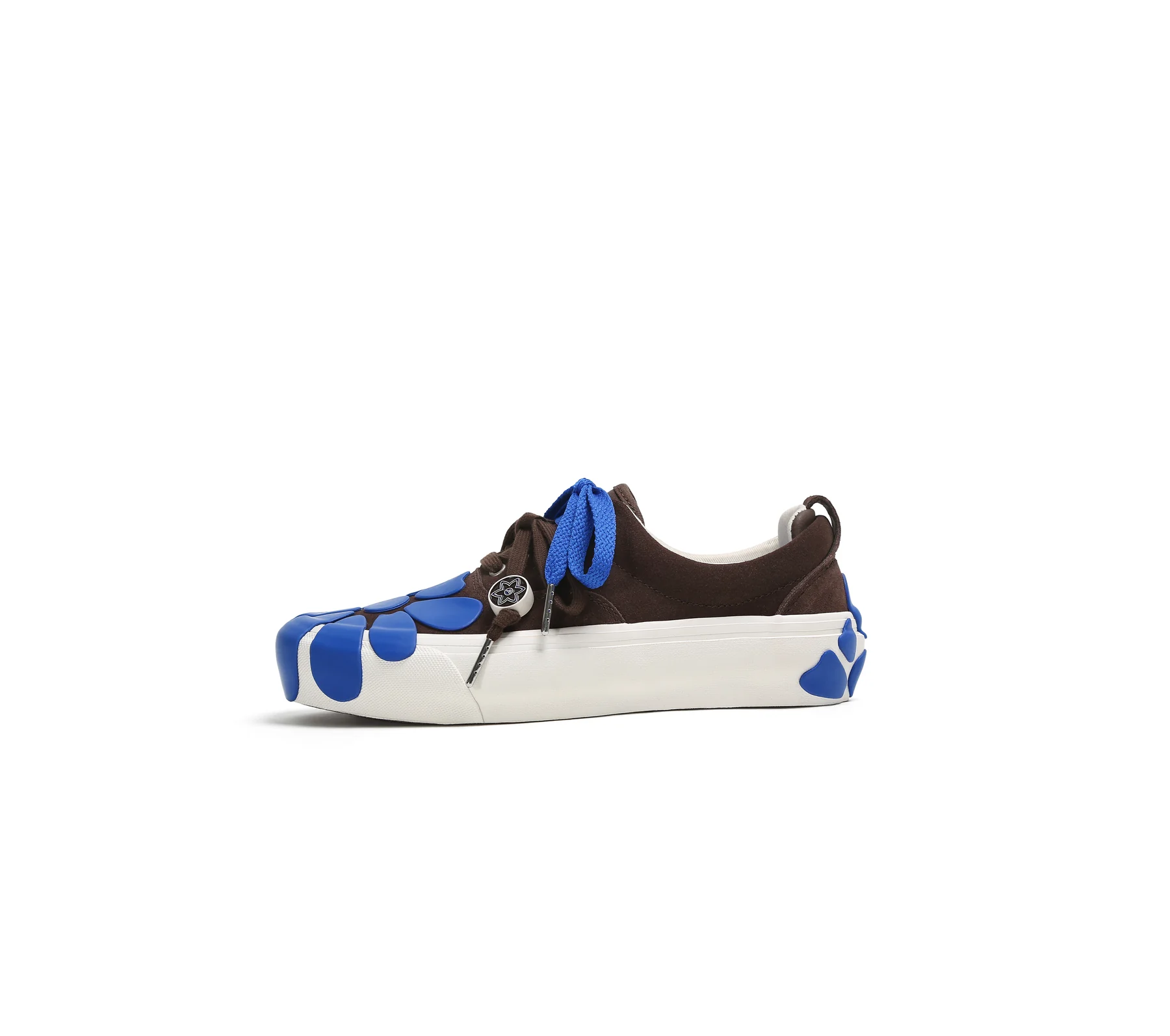 ADC383 Brown & Blue Floral Shoe — customer supplied product photograph