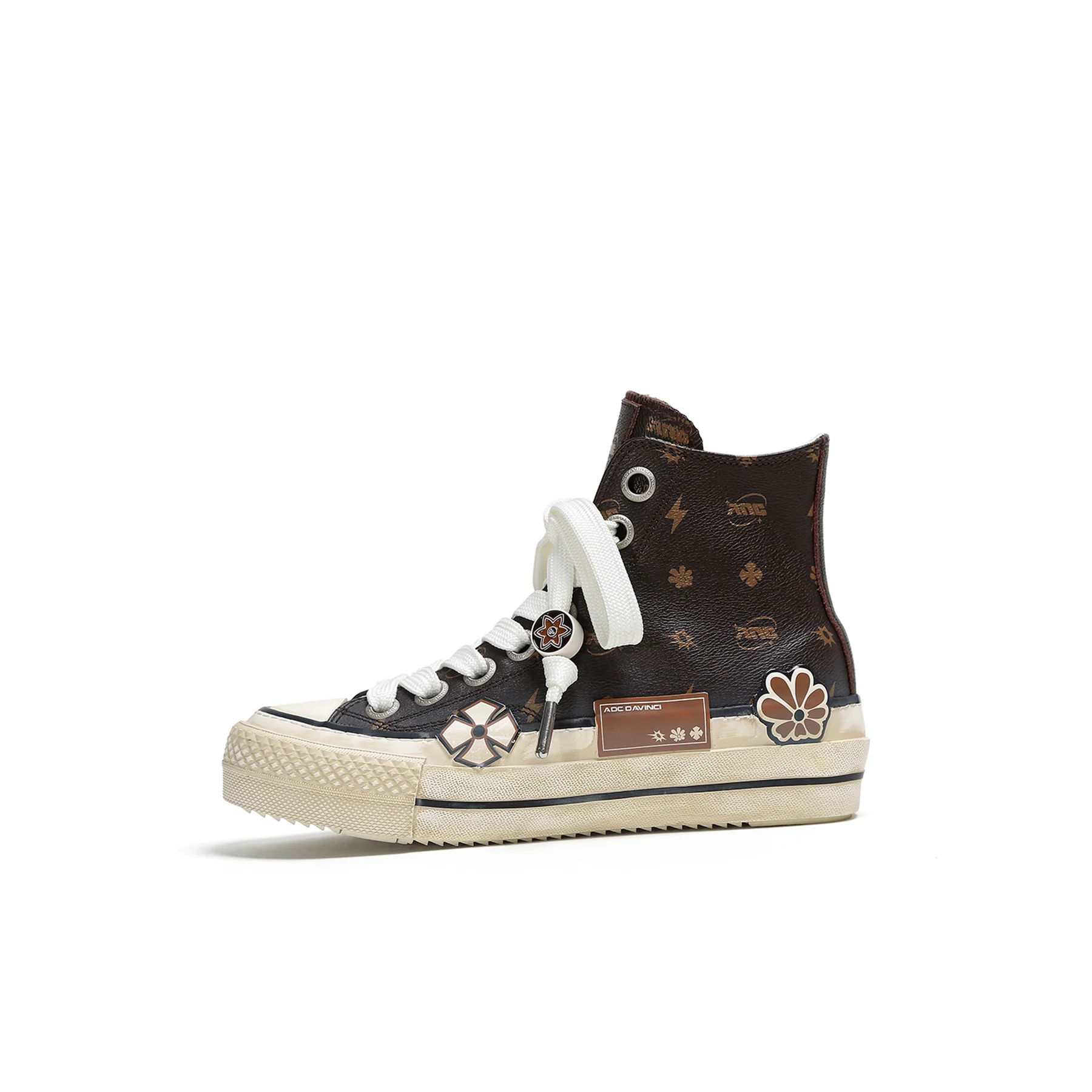 ADC387 Floral High-Top Shoe, customer supplied view 2