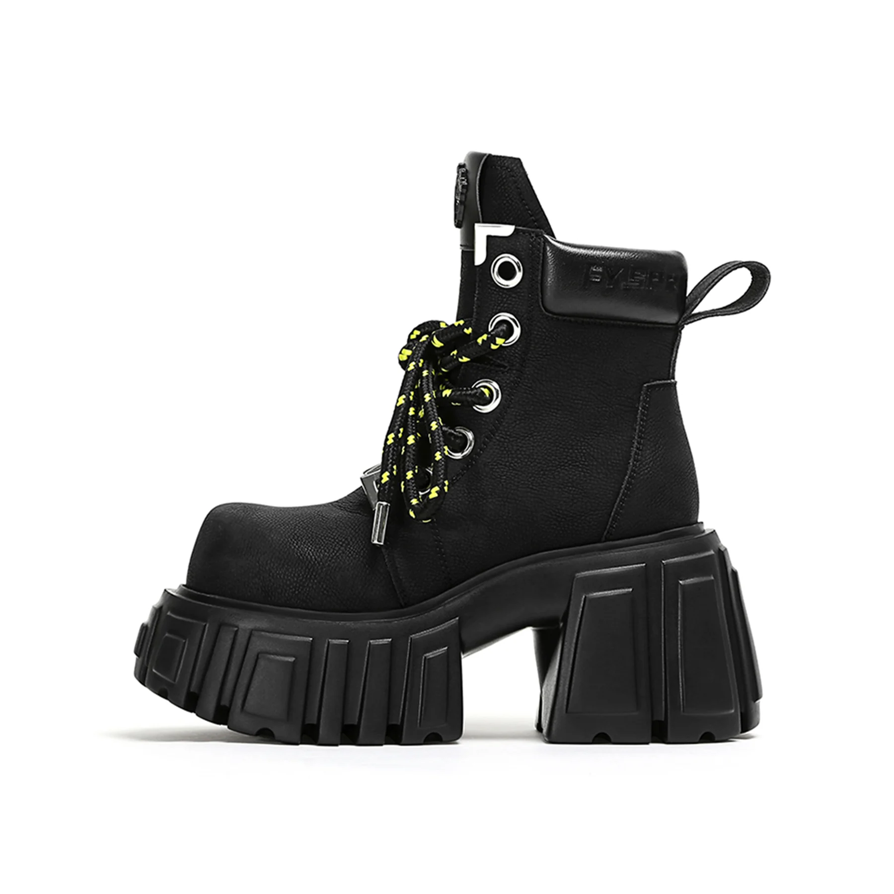 FY568 Chunky Square-Heel Boot, customer supplied view 2