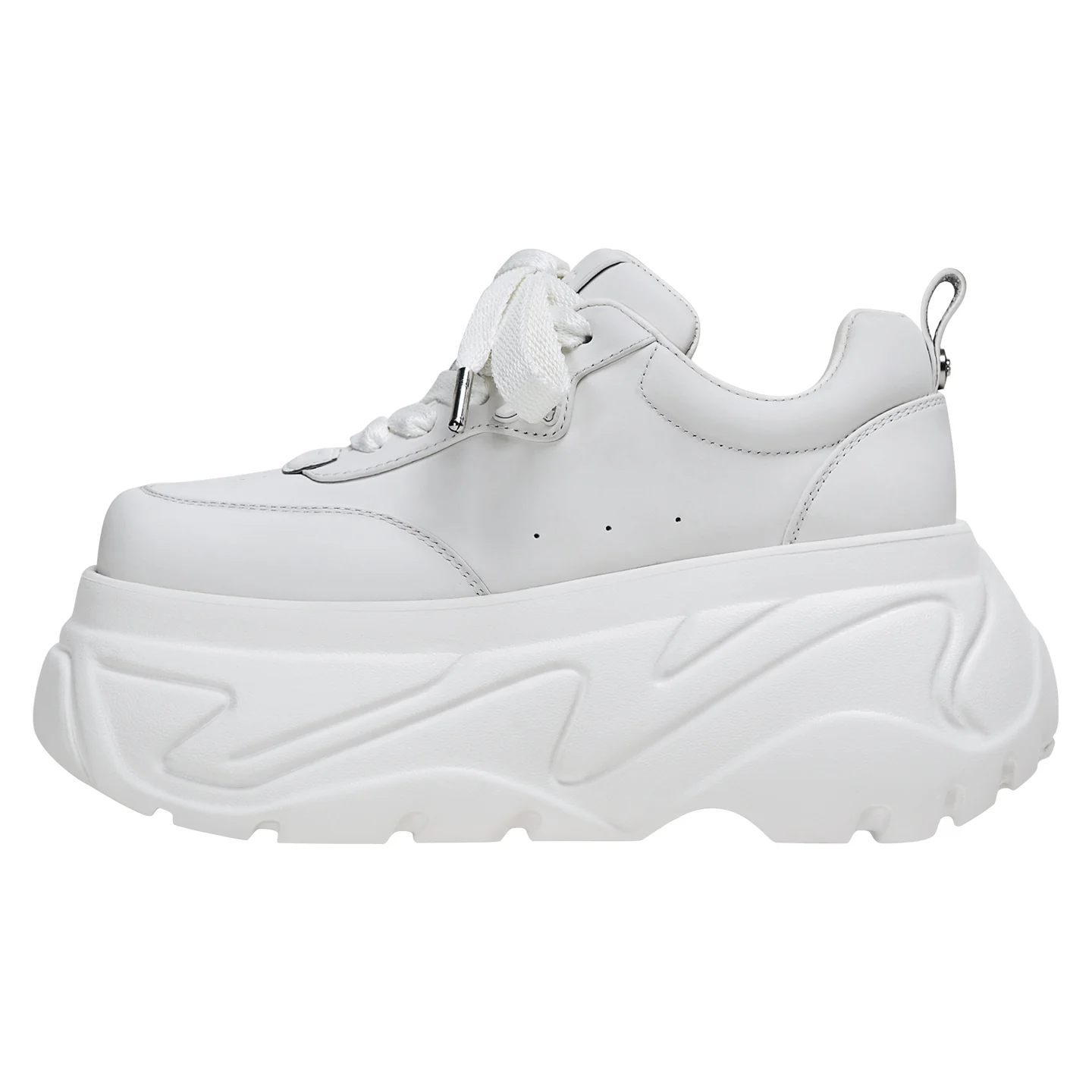 FY597 White Sculpted-Sole Sneaker — customer supplied product photograph