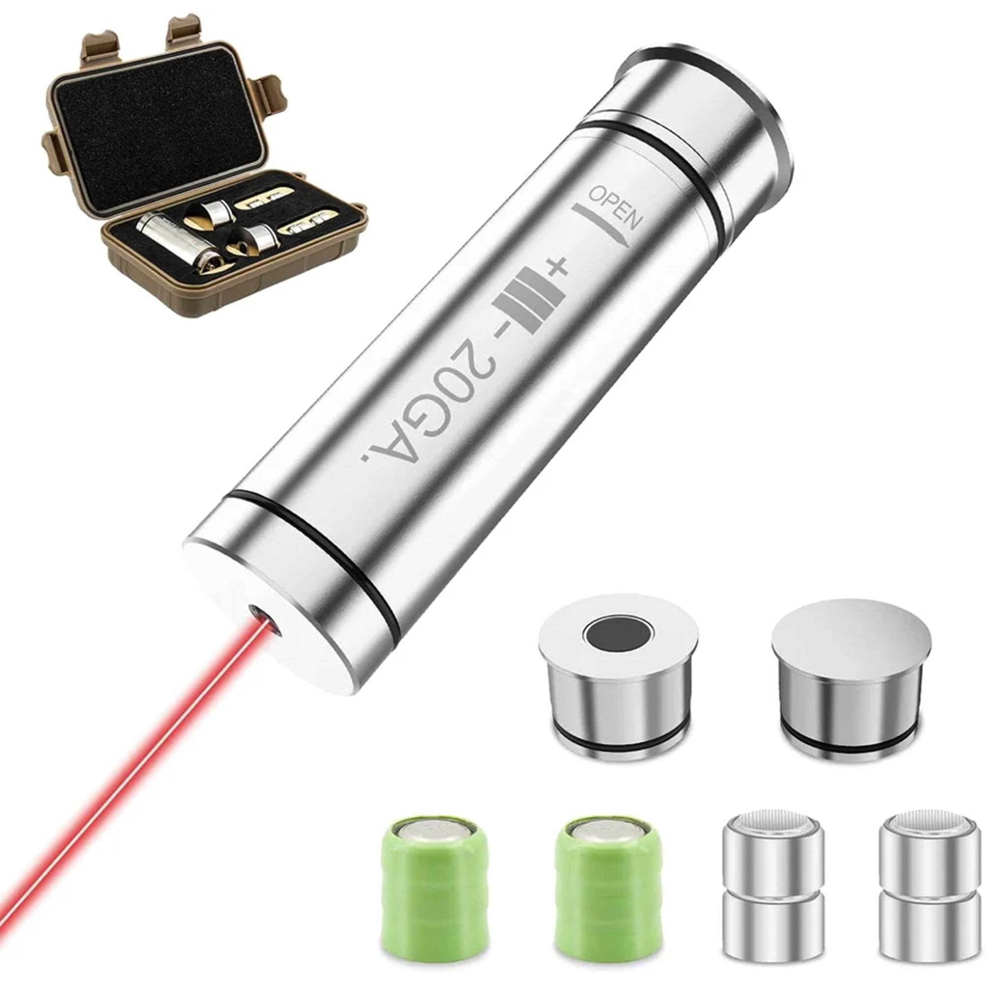AEROSHOT 20GA 2-in-1 stainless-steel laser training cartridge and bore sight