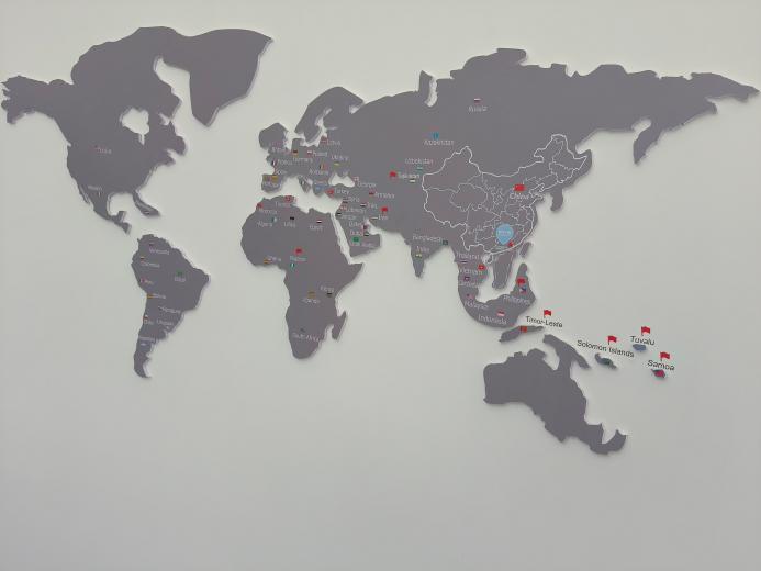 Dawei New Energy global business distribution map supplied by the customer