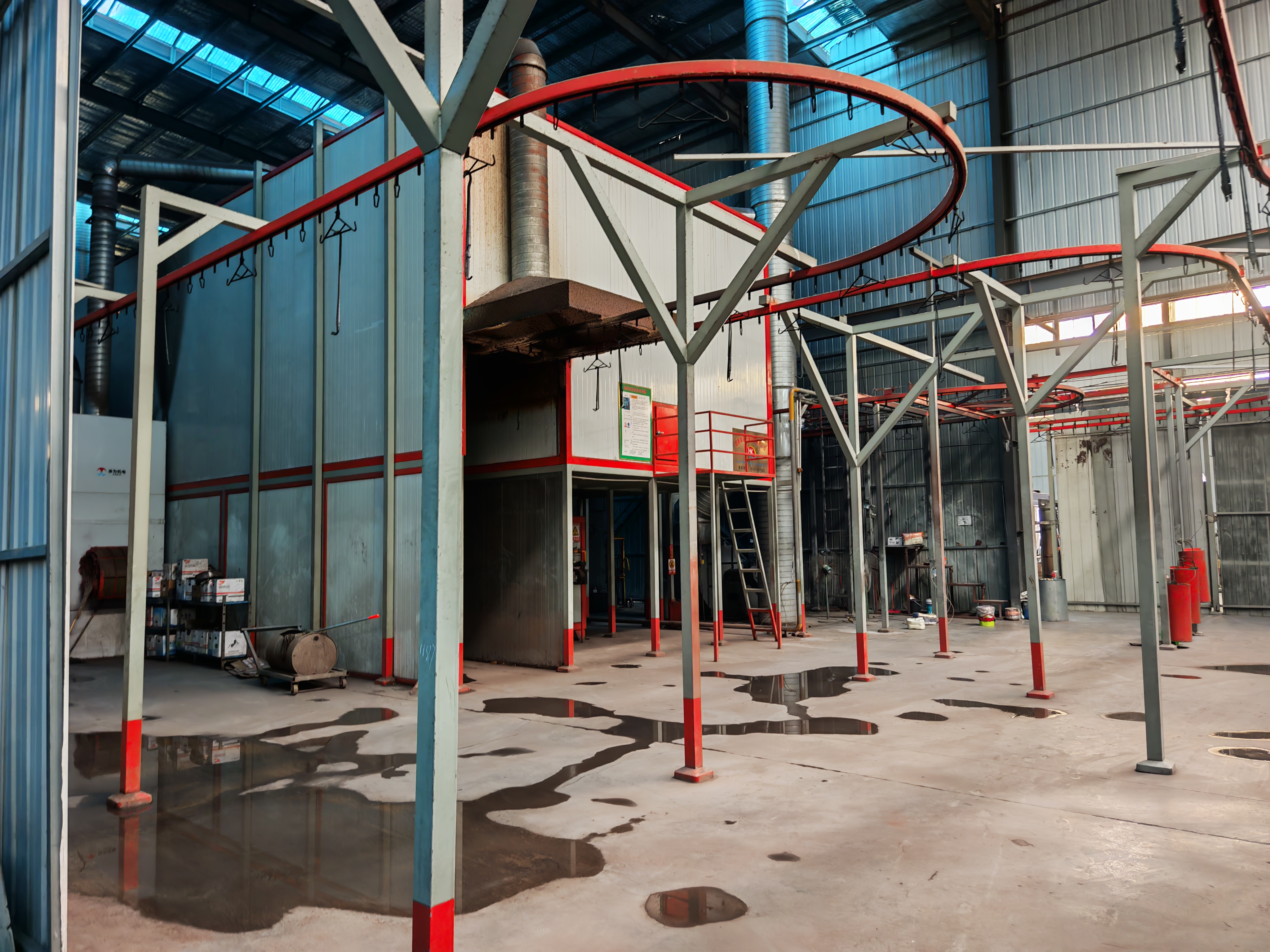 Door panel finishing and coating process on the production line