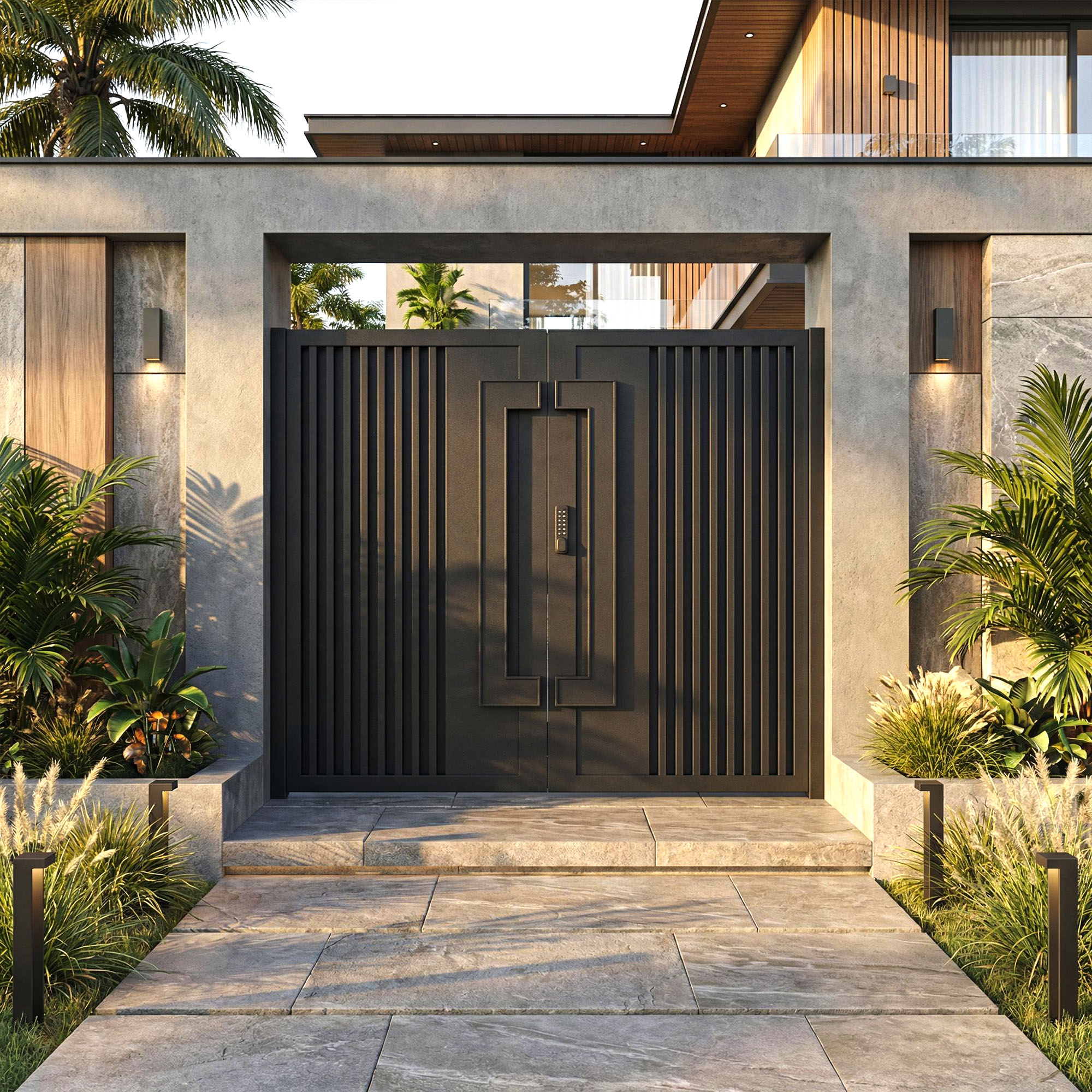 Aluminum Art Doors Door 02 — Made-to-order villa entrance door
