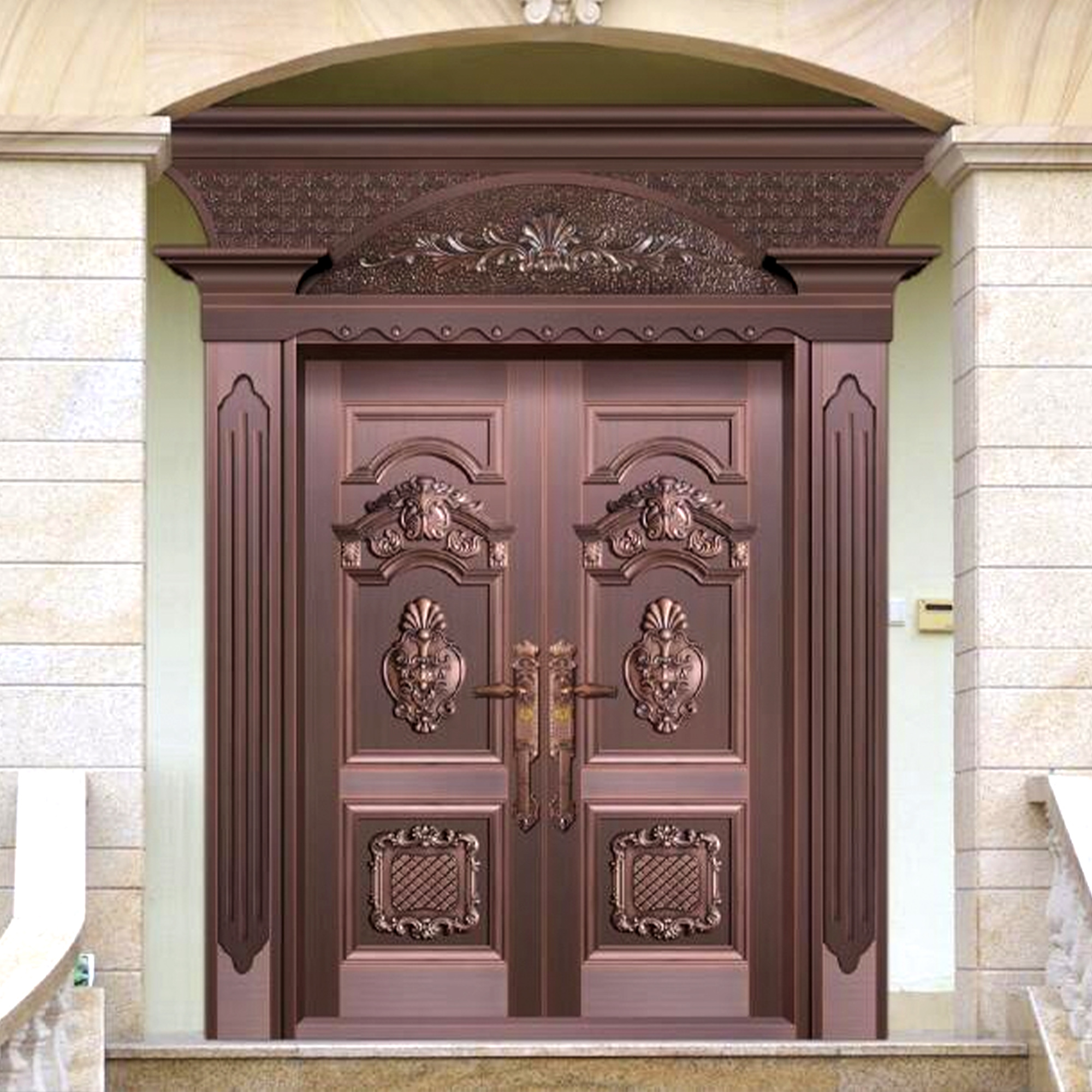 Copper Doors Door 02 — Made-to-order villa entrance door